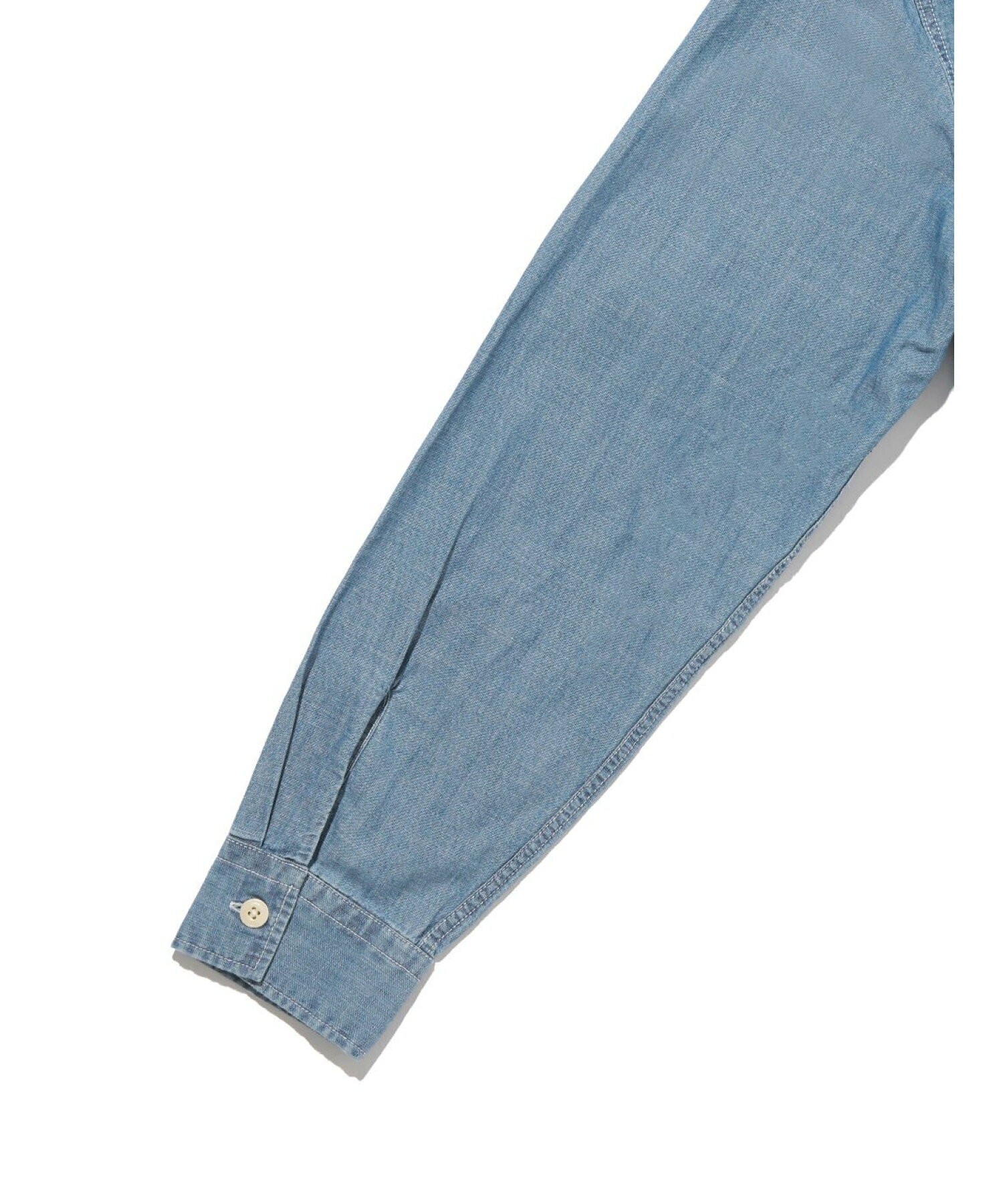 リラックスフィット ウエスタンシャツ ライトインディゴ CHAMBRAY LIGHT